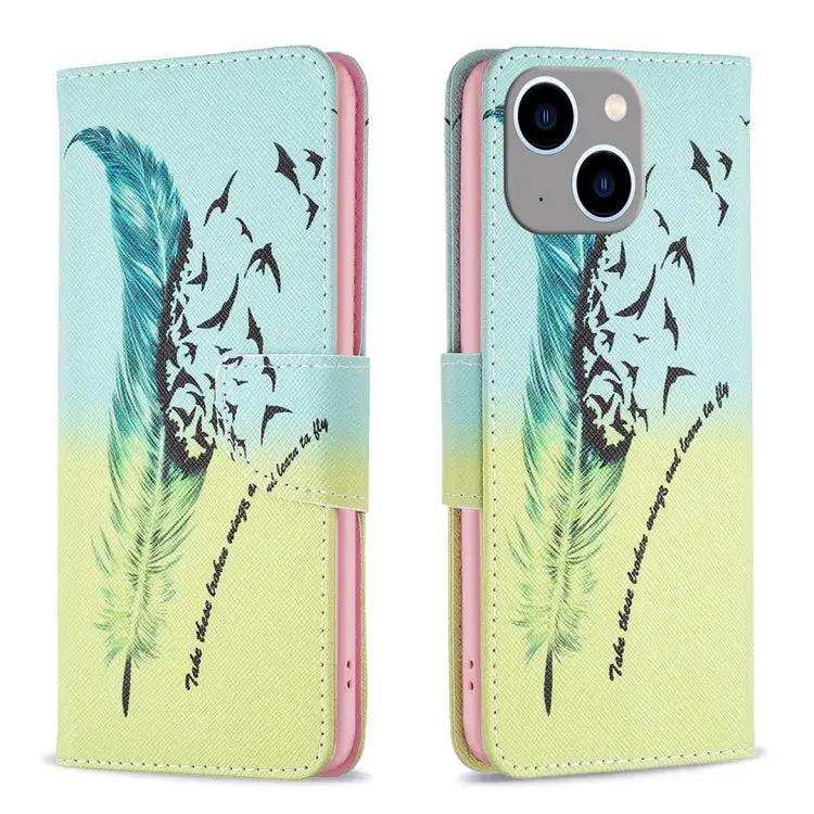 Colored Drawing Pattern Leather Phone Case MyMobile