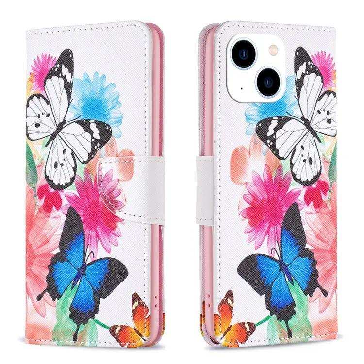Colored Drawing Pattern Leather Phone Case MyMobile