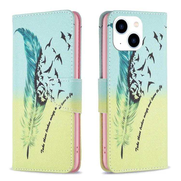 Colored Drawing Pattern Leather Phone Case MyMobile