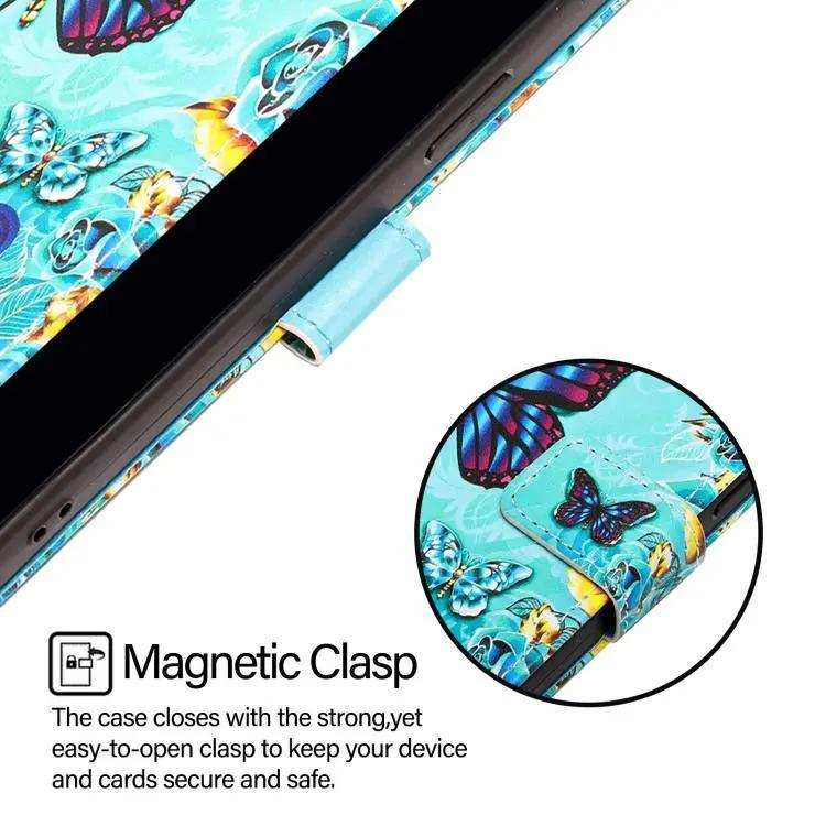 Colored Drawing Pattern Plain Weave Leather Phone Case MyMobile