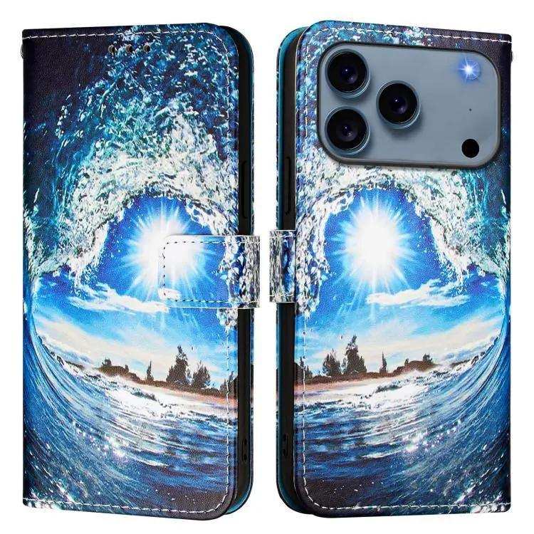 Colored Drawing Pattern Plain Weave Leather Phone Case MyMobile