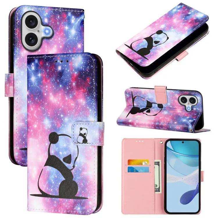 Colored Drawing Pattern Plain Weave Leather Phone Case MyMobile