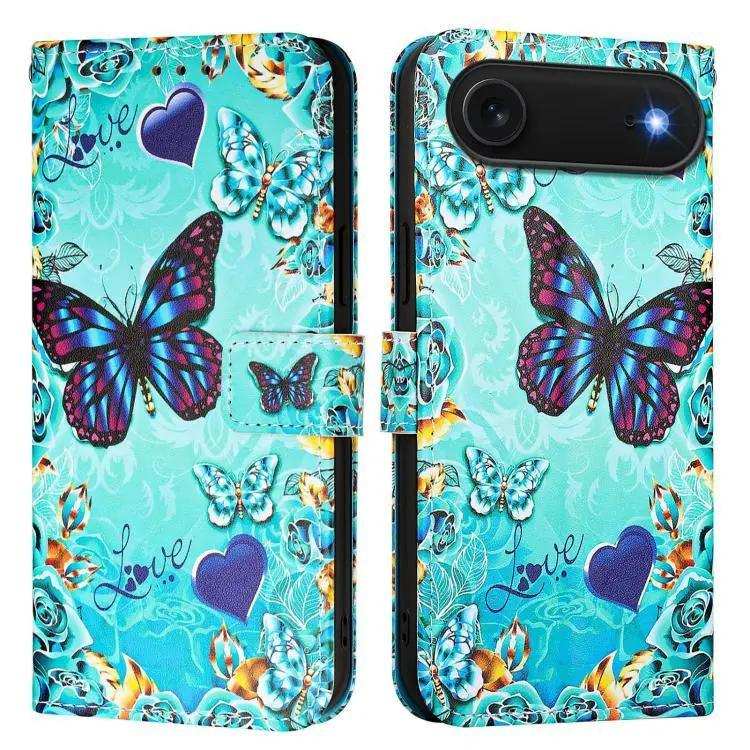 Colored Drawing Pattern Plain Weave Leather Phone Case MyMobile