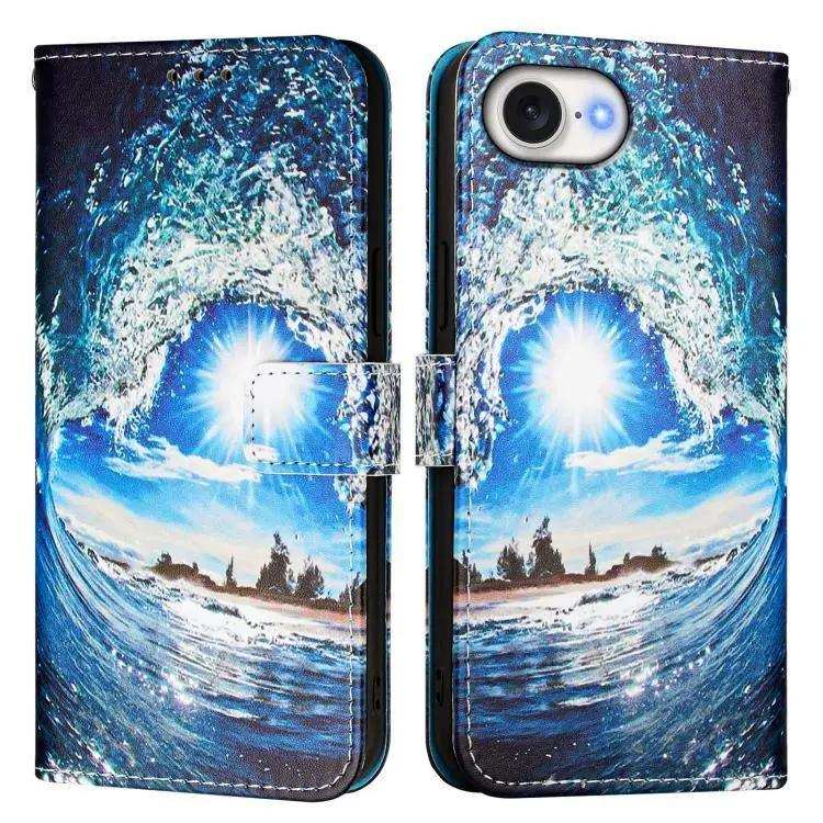 Colored Drawing Pattern Plain Weave Leather Phone Case MyMobile