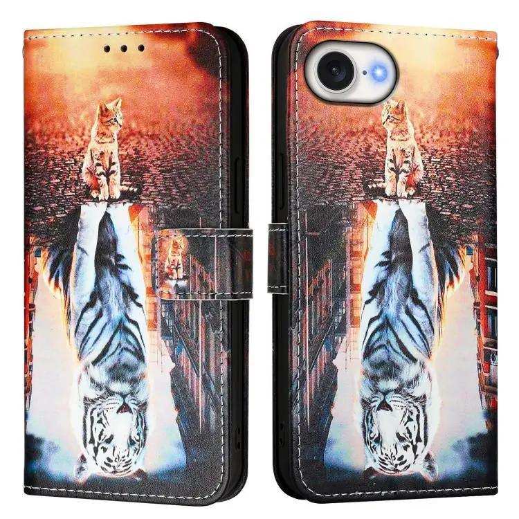 Colored Drawing Pattern Plain Weave Leather Phone Case MyMobile