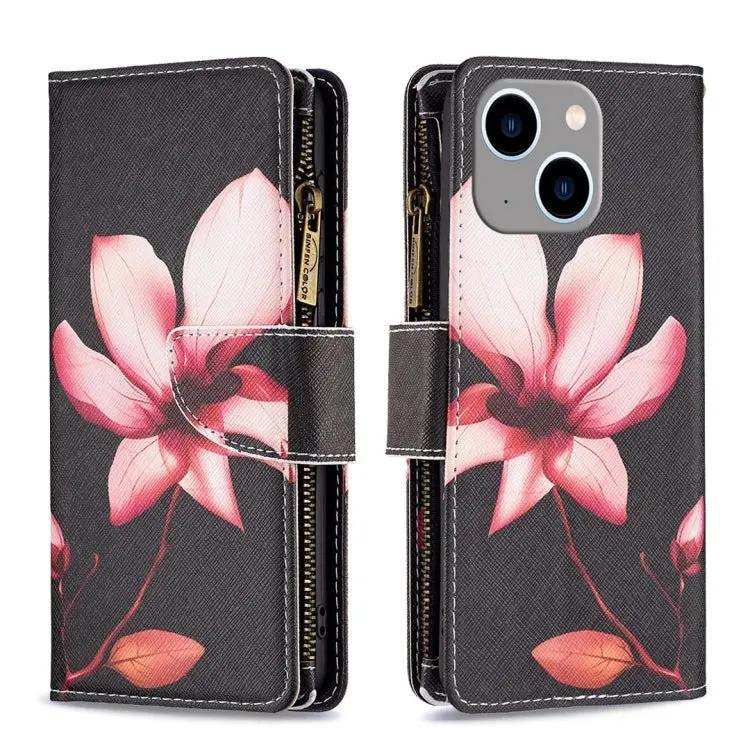 Colored Drawing Pattern Zipper Phone Leather Case MyMobile
