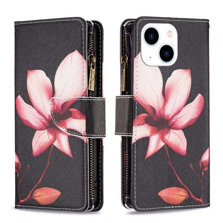 Colored Drawing Pattern Zipper Phone Leather Case MyMobile