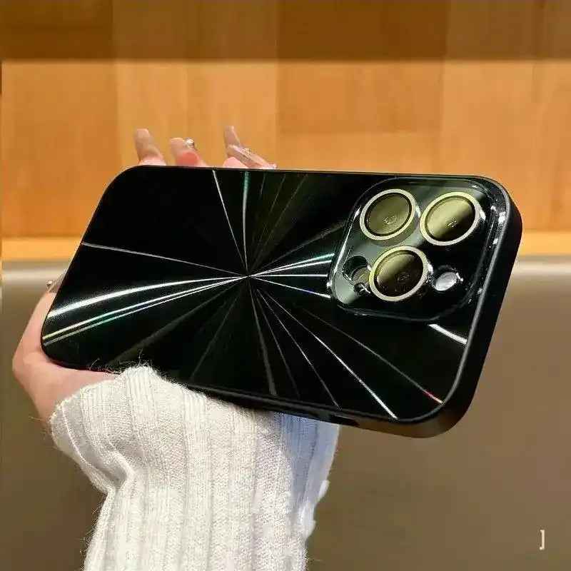 Colorful CD Pattern Suitable For 15 Phone Case With Lens Protector For iPhone 14, 15