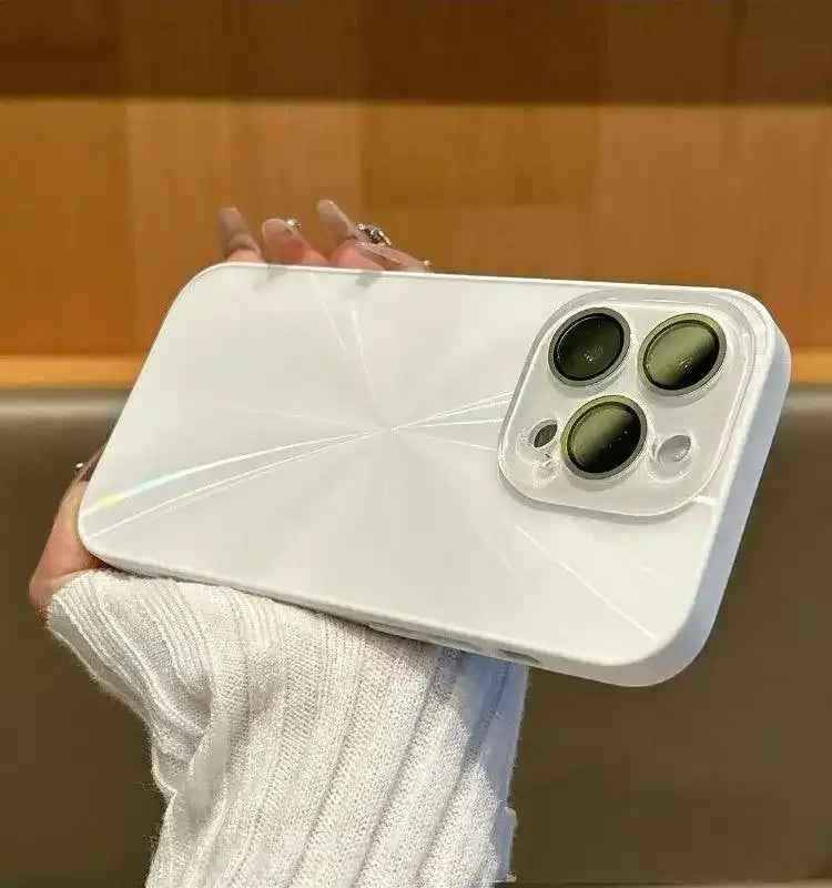 Colorful CD Pattern Suitable For 15 Phone Case With Lens Protector For iPhone 14, 15