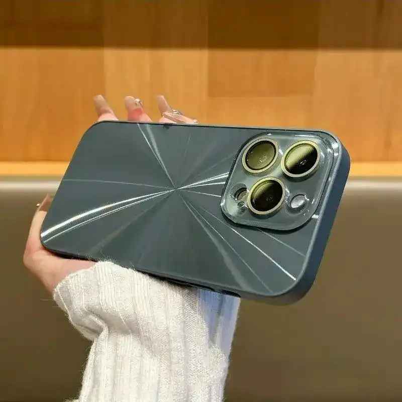 Colorful CD Pattern Suitable For 15 Phone Case With Lens Protector For iPhone 14, 15