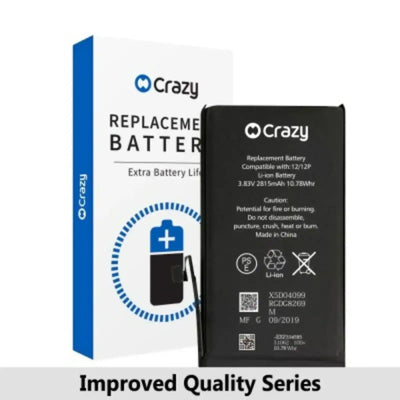 Crazy Improved Quality- iPhone 12 Pro / 12 Replacement Battery with Adhesive Strips 2815mAh TI CHIP: TI 27546-A3 IC Cheapest Price CRAZY