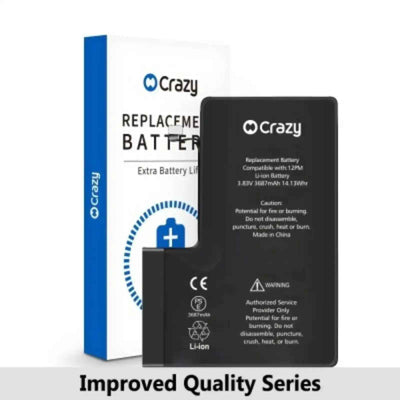 Crazy Improved Quality- iPhone 12 Pro Max Replacement Battery with Adhesive Strips 3687mAh TI CHIP: TI 27546-A3 IC Cheapest Price