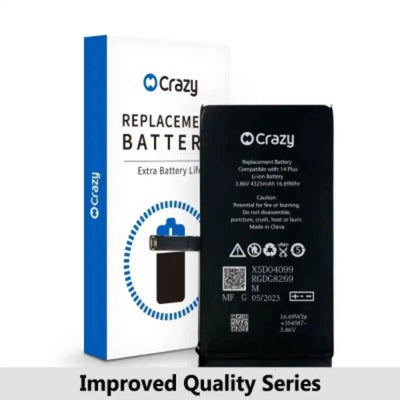 Crazy Improved Quality-iPhone 14 Plus Replacement Battery with Adhesive Strips 4325mAh TI CHIP: TI 27546-A3 IC Cheapest Price