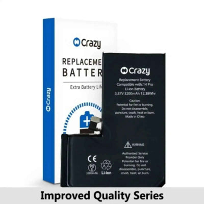 Crazy Improved Quality- iPhone 14 Pro Replacement Battery with Adhesive Strips 3200mAh TI CHIP: TI 27546-A3 IC Cheapest Price