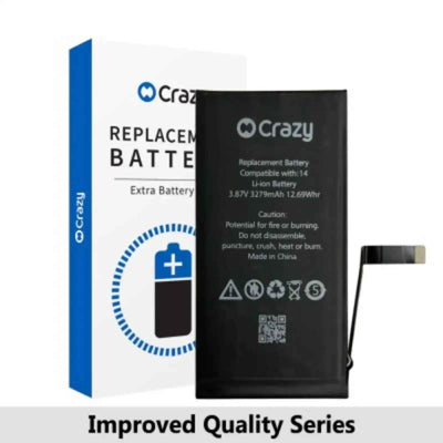 Crazy Improved Quality- iPhone 14 Replacement Battery with Adhesive Strips 3279mAh TI CHIP: TI 27546-A3 IC Cheapest Price