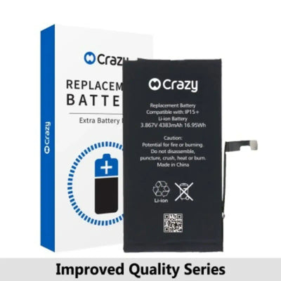 Crazy Improved quality-iPhone 15 Plus Replacement Battery with Adhesive Strips 4383mAh TI CHIP: TI 27546-A3 IC Cheapest Price CRAZY