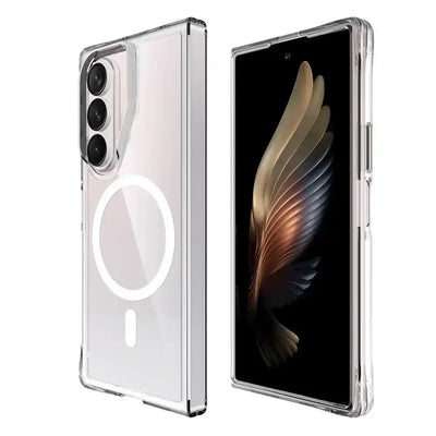 Crystal Clear Transparent Case Cover With Magnetic Ring for Samsung Galaxy Z Fold7-Transparent Redefine