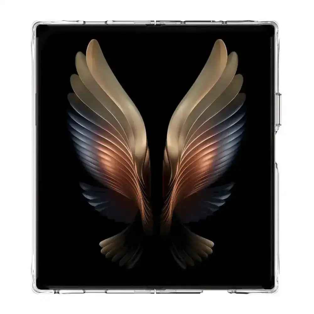 Crystal Clear Transparent Case Cover With Magnetic Ring for Samsung Galaxy Z Fold7-Transparent