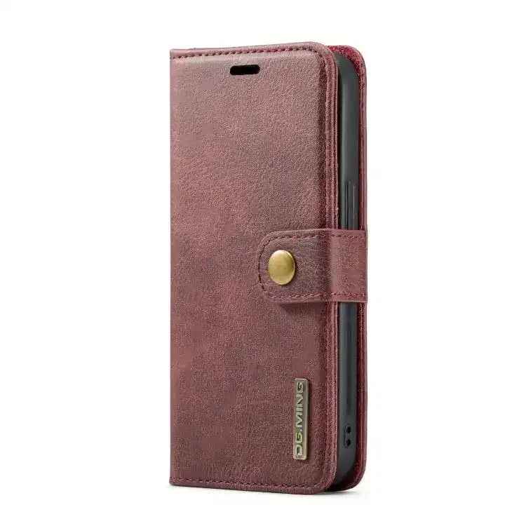 DG.MING Crazy Horse Texture Detachable Magnetic Leather Phone Case
