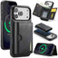DG.MING M6 Series RFID Tri-fold Card Bag Removable Leather Phone Case