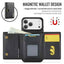 DG.MING M6 Series RFID Tri-fold Card Bag Removable Leather Phone Case