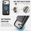 DG.MING M6 Series RFID Tri-fold Card Bag Removable Leather Phone Case