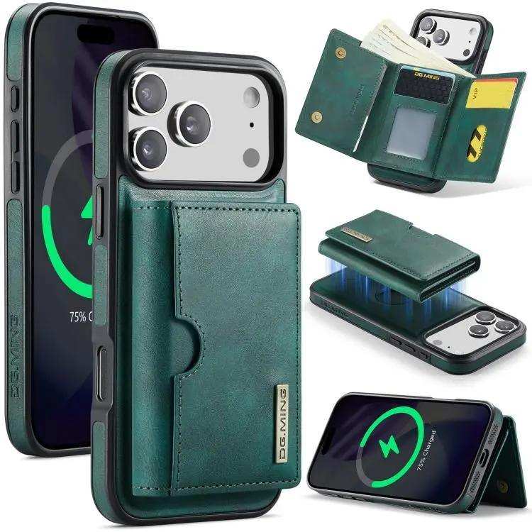 DG.MING M6 Series RFID Tri-fold Card Bag Removable Leather Phone Case DG.MING