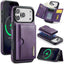 DG.MING M6 Series RFID Tri-fold Card Bag Removable Leather Phone Case DG.MING