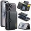 DG.MING M6 Series RFID Tri-fold Card Bag Removable Leather Phone Case DG.MING