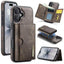 DG.MING M6 Series RFID Tri-fold Card Bag Removable Leather Phone Case DG.MING
