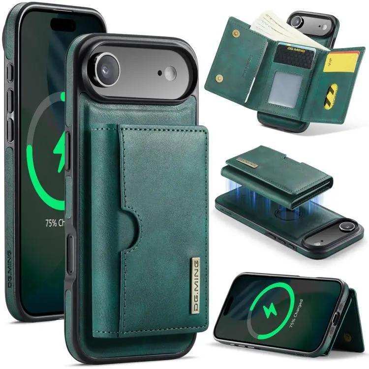 DG.MING M6 Series RFID Tri-fold Card Bag Removable Leather Phone Case DG.MING