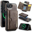 DG.MING M6 Series RFID Tri-fold Card Bag Removable Leather Phone Case DG.MING