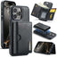 DG.MING M6 Series RFID Tri-fold Card Bag Removable Leather Phone Case DG.MING