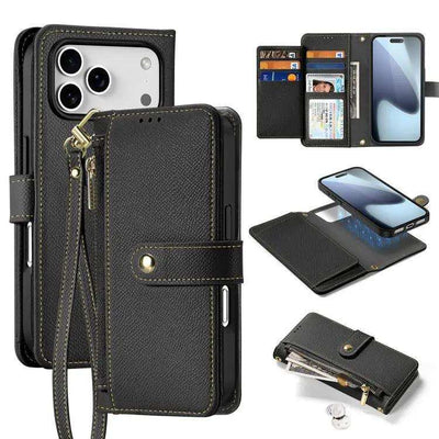 DUX DUCIS Lawa Series 2 in 1 Wallet Zipper Detachable MagSafe Phone Case with Lanyard DUX DUCIS