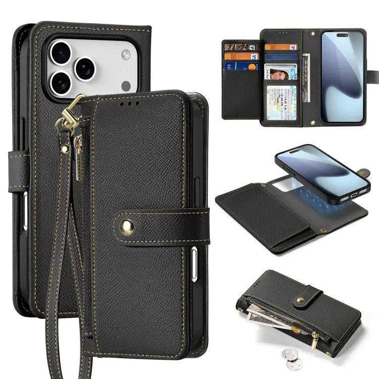 DUX DUCIS Lawa Series 2 in 1 Wallet Zipper Detachable MagSafe Phone Case with Lanyard DUX DUCIS