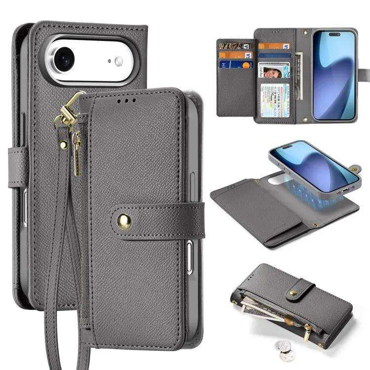 DUX DUCIS Lawa Series 2 in 1 Wallet Zipper Detachable MagSafe Phone Case with Lanyard DUX DUCIS