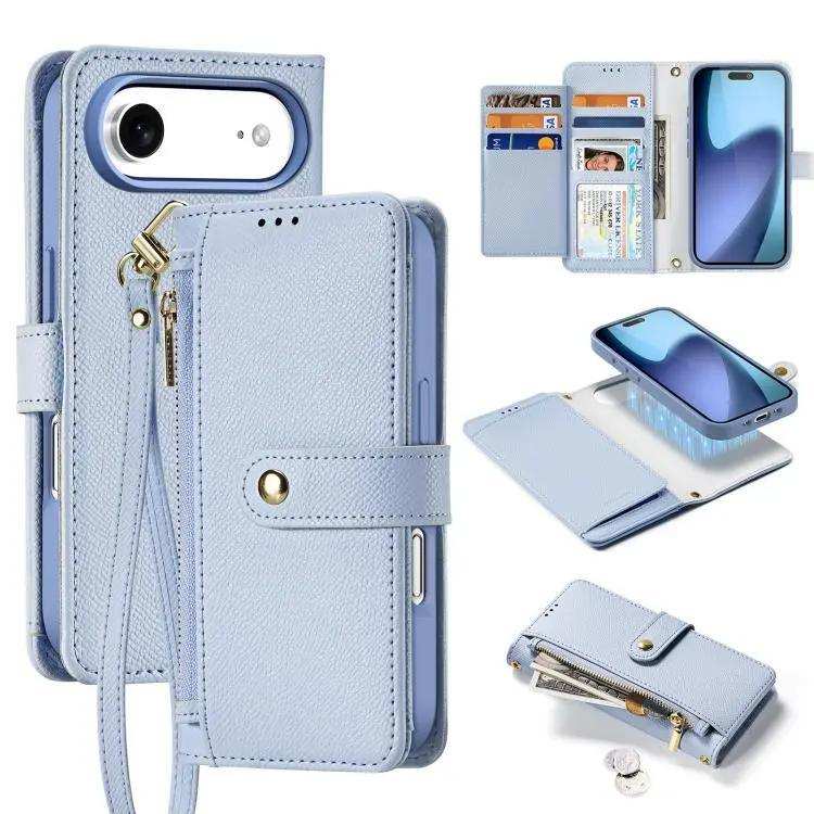 DUX DUCIS Lawa Series 2 in 1 Wallet Zipper Detachable MagSafe Phone Case with Lanyard DUX DUCIS