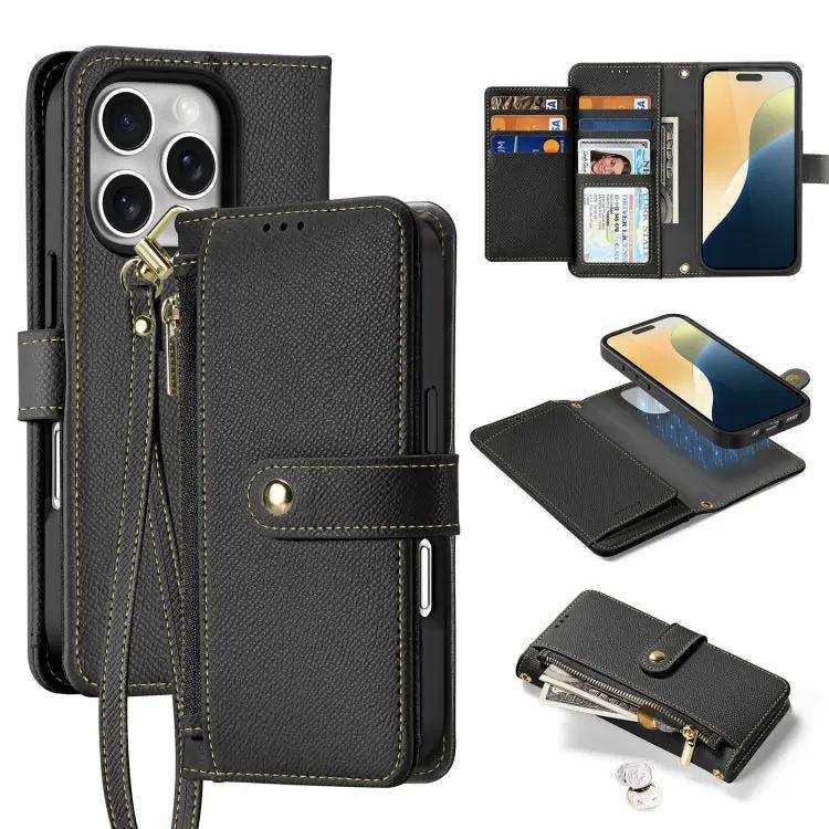 DUX DUCIS Lawa Series 2 in 1 Wallet Zipper Detachable MagSafe Phone Case with Lanyard DUX DUCIS