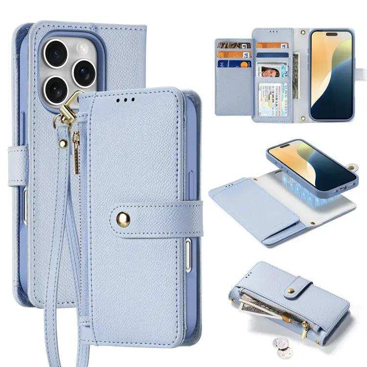 DUX DUCIS Lawa Series 2 in 1 Wallet Zipper Detachable MagSafe Phone Case with Lanyard DUX DUCIS