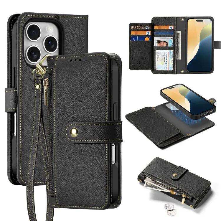 DUX DUCIS Lawa Series 2 in 1 Wallet Zipper Detachable MagSafe Phone Case with Lanyard DUX DUCIS