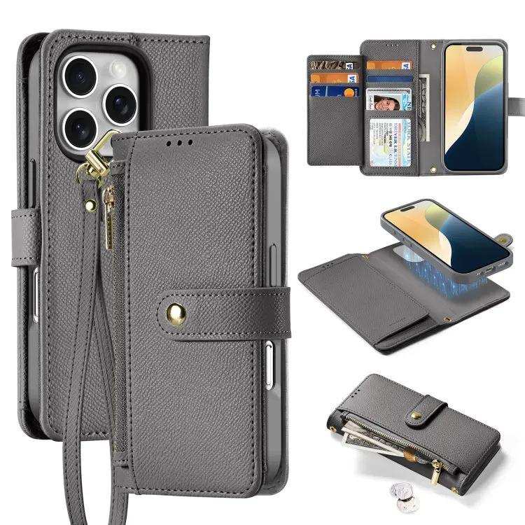 DUX DUCIS Lawa Series 2 in 1 Wallet Zipper Detachable MagSafe Phone Case with Lanyard DUX DUCIS