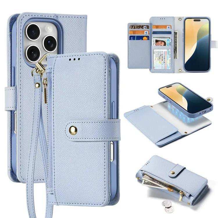 DUX DUCIS Lawa Series 2 in 1 Wallet Zipper Detachable MagSafe Phone Case with Lanyard DUX DUCIS