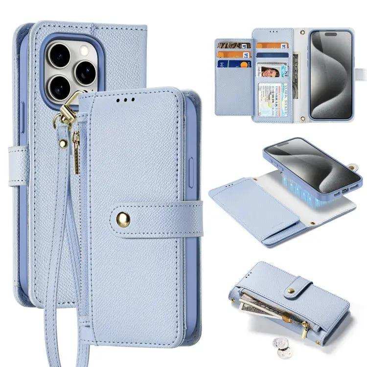 DUX DUCIS Lawa Series 2 in 1 Wallet Zipper Detachable MagSafe Phone Case with Lanyard DUX DUCIS