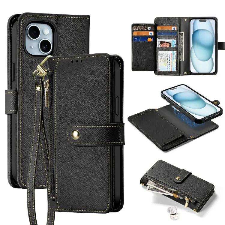 DUX DUCIS Lawa Series 2 in 1 Wallet Zipper Detachable MagSafe Phone Case with Lanyard DUX DUCIS