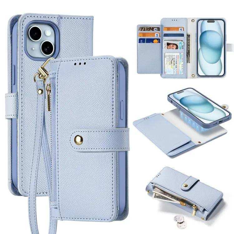 DUX DUCIS Lawa Series 2 in 1 Wallet Zipper Detachable MagSafe Phone Case with Lanyard DUX DUCIS