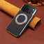 Denior A23 Magnetic Holder Electroplating Genuine Leather Phone Case Denior