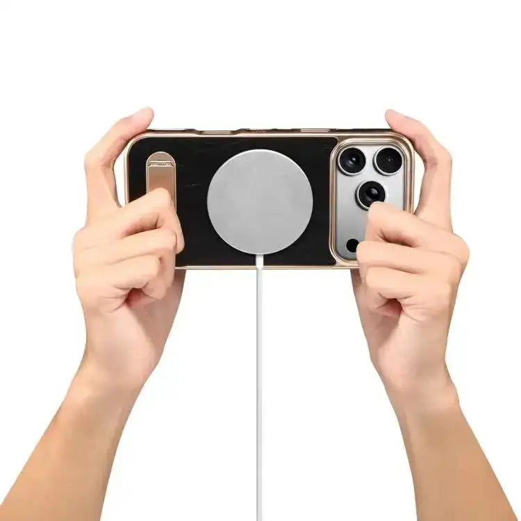 Denior A25 MagSafe Genuine Leather Phone Case with Holder Denior