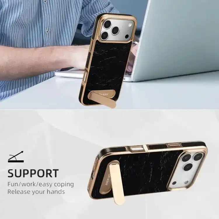 Denior A25 MagSafe Genuine Leather Phone Case with Holder Denior