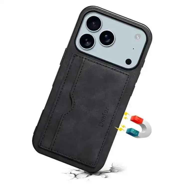 Denior D08 PU Single Card Slot Holder Phone Case