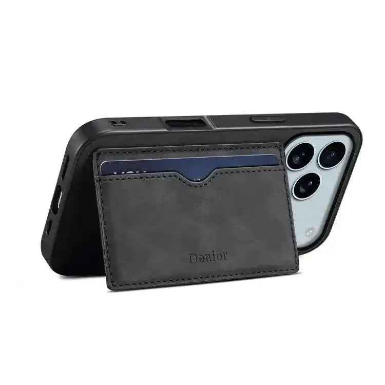Denior D08 PU Single Card Slot Holder Phone Case